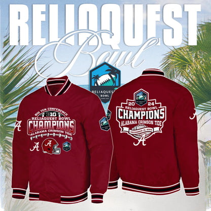 Alabama Crimson Tide NCAA ReliaQuest Bowl Champions Limited Edition Bomber Jacket