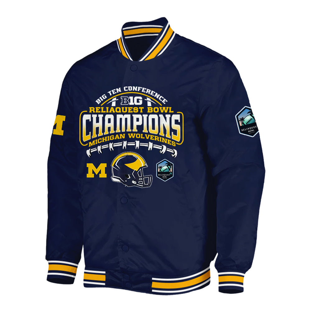 Michigan Wolverines NCAA ReliaQuest Bowl Champions Limited Edition Bomber Jacket