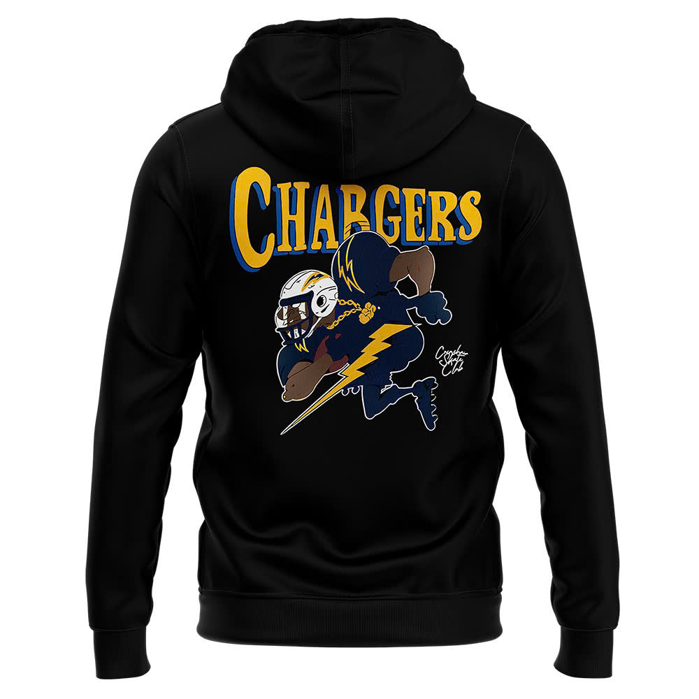 Los Angeles Chargers Crenshaw Skate Club Black Fleece Pullover Hoodie