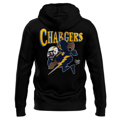 Los Angeles Chargers Crenshaw Skate Club Black Fleece Pullover Hoodie