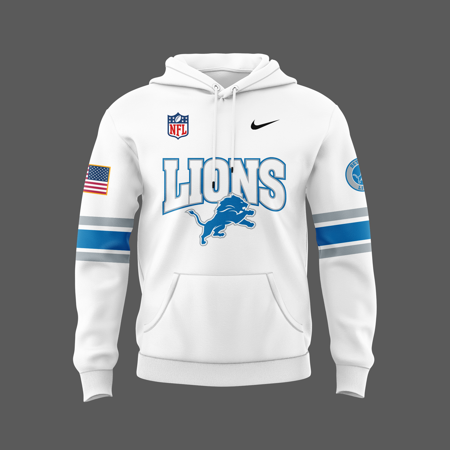 Detroit Lions x 2024 Firefighter Appreciation Night Premium Limited White Hoodie