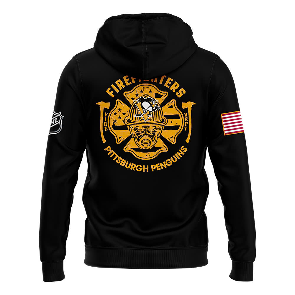 Pittsburgh Penguins x 2024 Firefighter Appreciation Night Premium Limited Pullover Hoodie