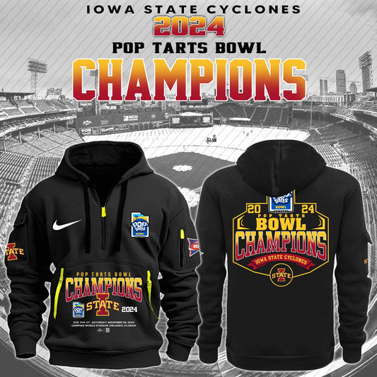 Iowa State Bowl Champion 2024 New Half Zip Hoodie Limited Edition