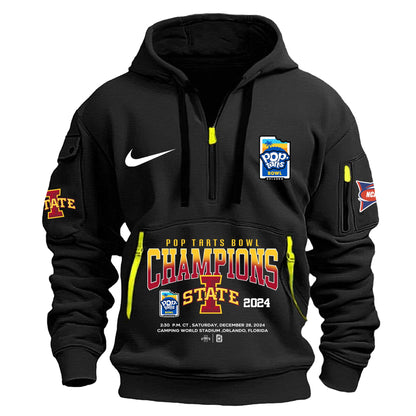 Iowa State Bowl Champion 2024 New Half Zip Hoodie Limited Edition