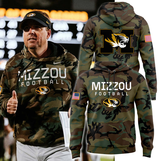 Missouri Tigers Football Camo 2024 Salute to service Hoodie