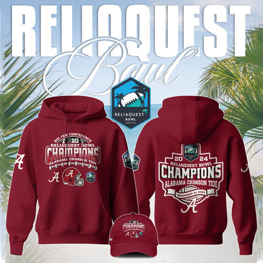 Alabama Crimson Tide NCAA ReliaQuest Bowl Champions Limited Edition Hoodie