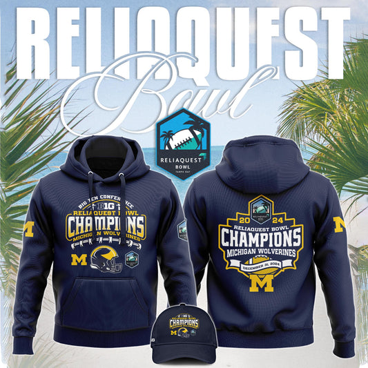 Michigan Wolverines NCAA ReliaQuest Bowl Champions Limited Edition Hoodie