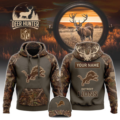 Detroit Lions x Hunting 2024 Hoodie Limited Editions