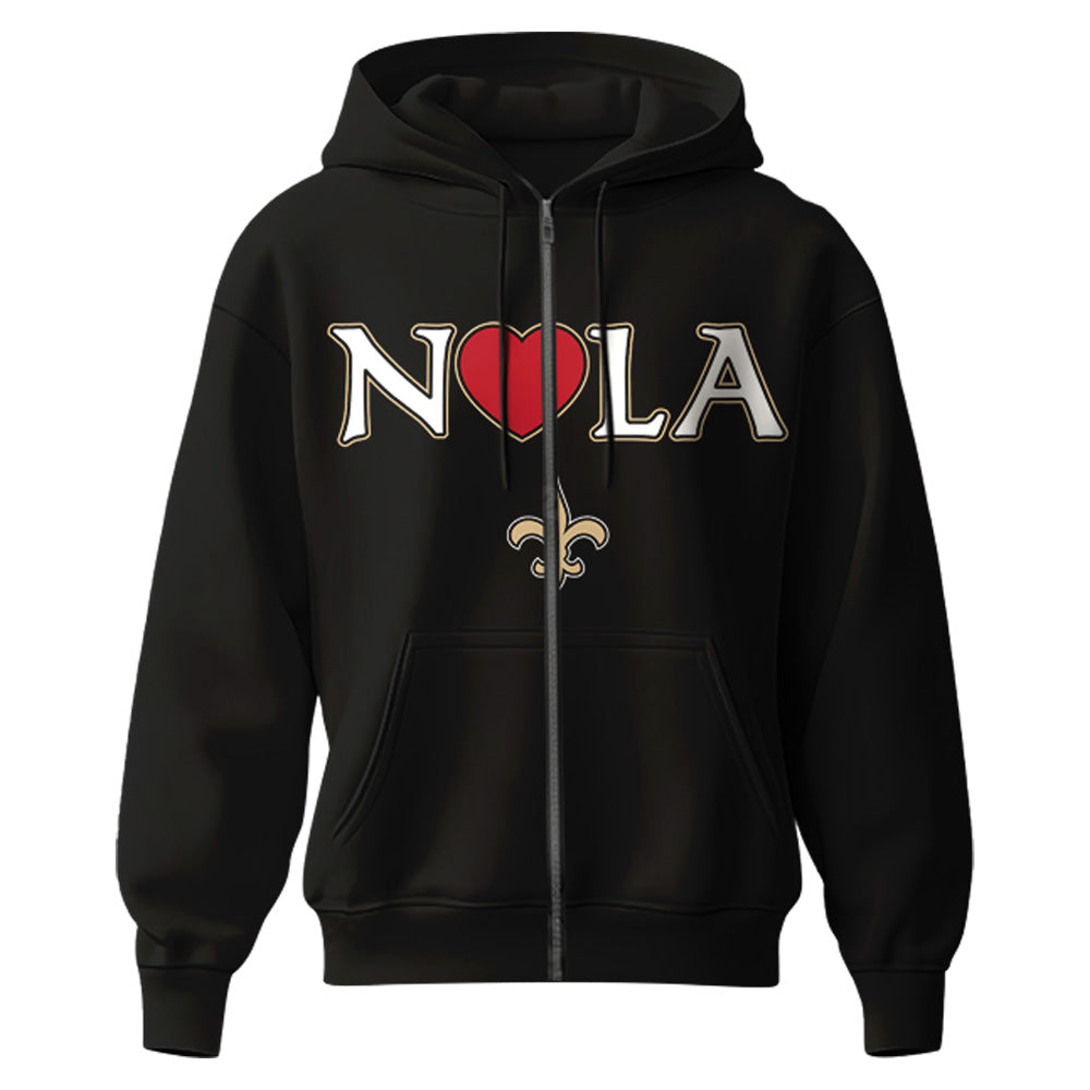 New Orleans Saints NFL x NOLA Limited Edition Zip Hoodie 2025