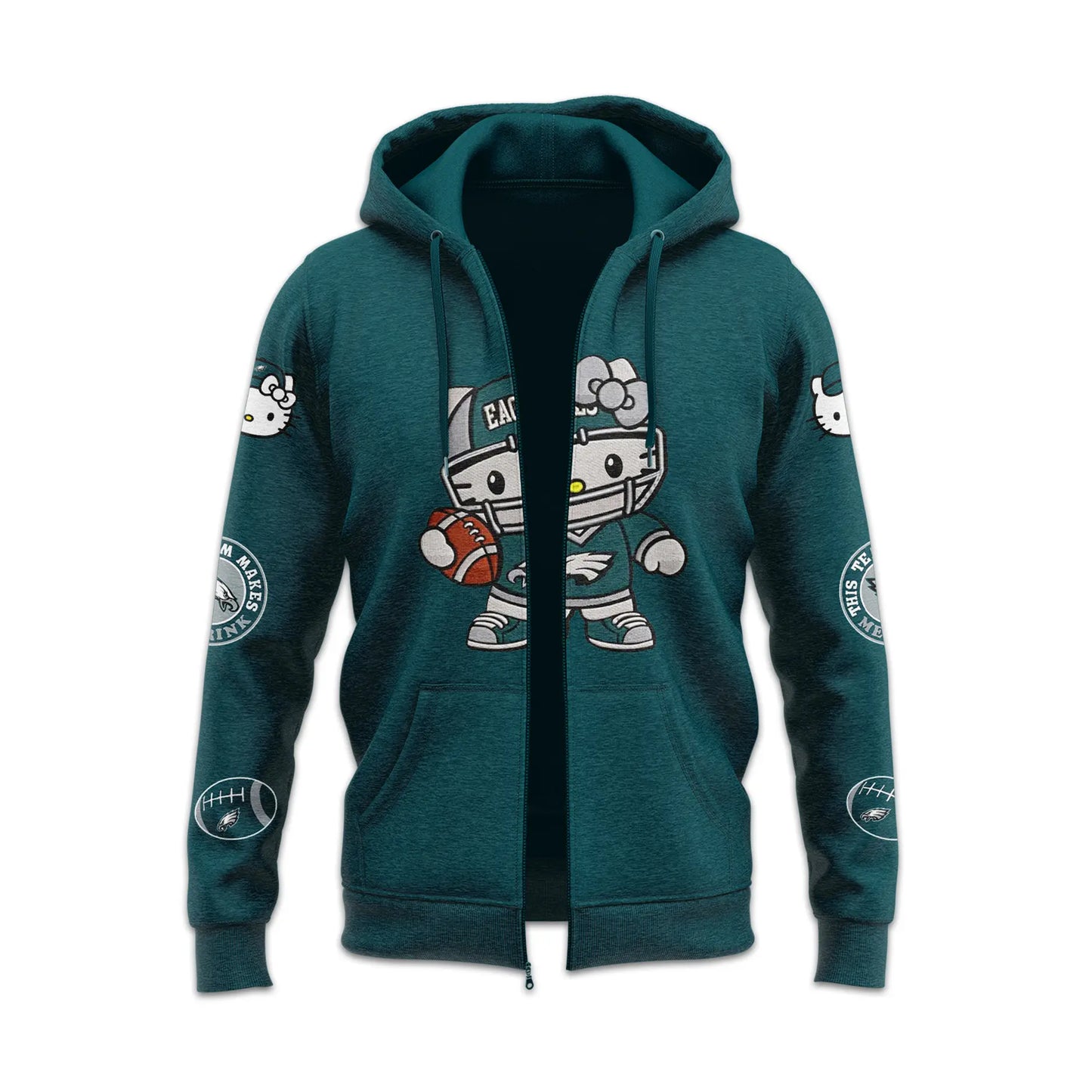 Philadelphia Eagles x Hello Kitty Zip Hoodie 2024