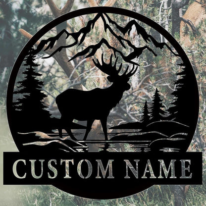 Handmade-Custom Moose Sign Metal Wall Sign-Personalized Moose Sign Metal Wall Art-Moose Sign Metal Wall Decor-Gift For Family-Wall Decor