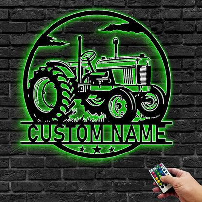 Handmade-Custom Tractor Sign Metal Wall Sign-Personalized Tractor Sign Metal Wall Art-Tractor Sign Metal Wall Decor-Gift For Family