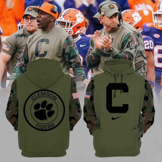 Clemson Tigers Football Team Veterans Hoodie