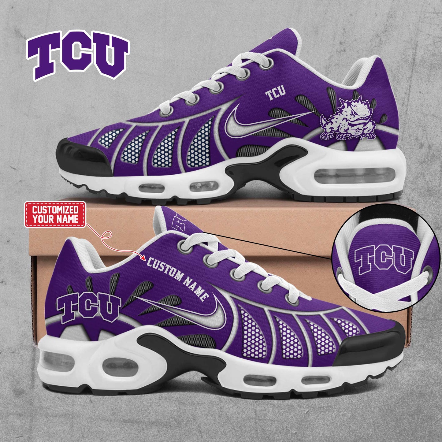 Special Edition TCU Horned Frogs 2024 New Shoes