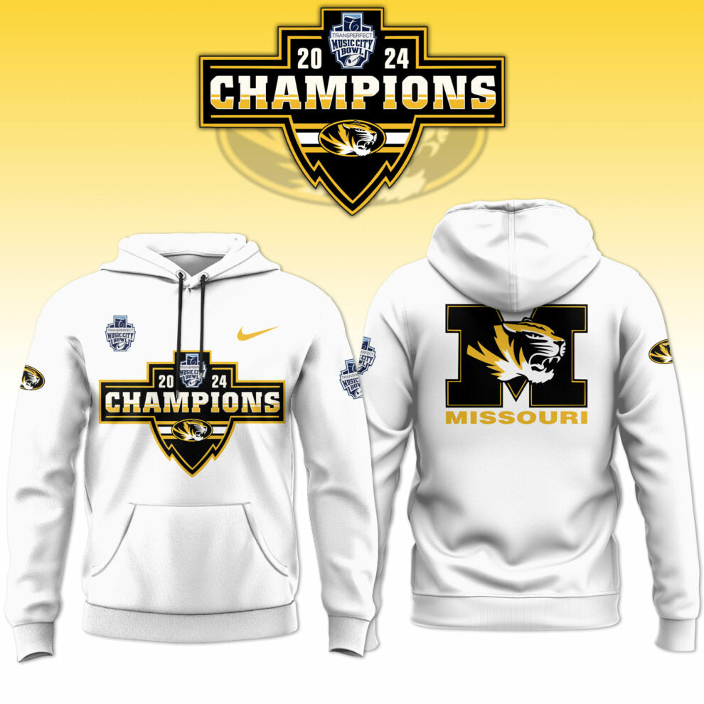 Mizzou Football ARE THE 2024 TRANSPERFECT MUSIC CITY BOWL CHAMPS Hoodie