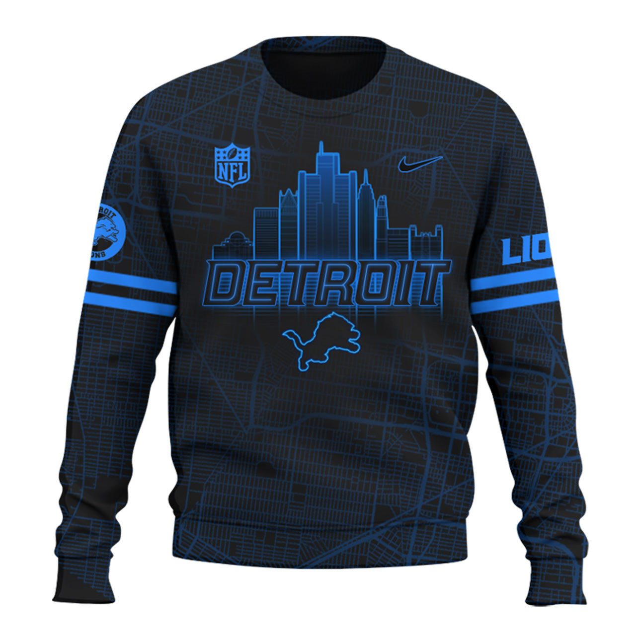 Detroit Lions Back In Black NFL Limited Edition New Sweatshirt 2024