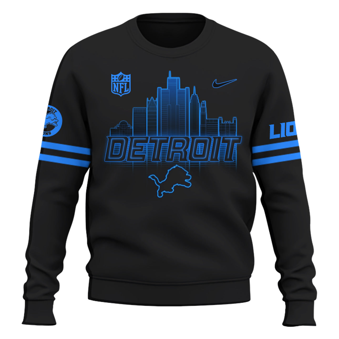 Detroit Lions Back In Black NFL Limited Edition New Sweatshirt 2024