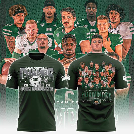 Ohio Bobcats football MAC Champions 2024 TShirt