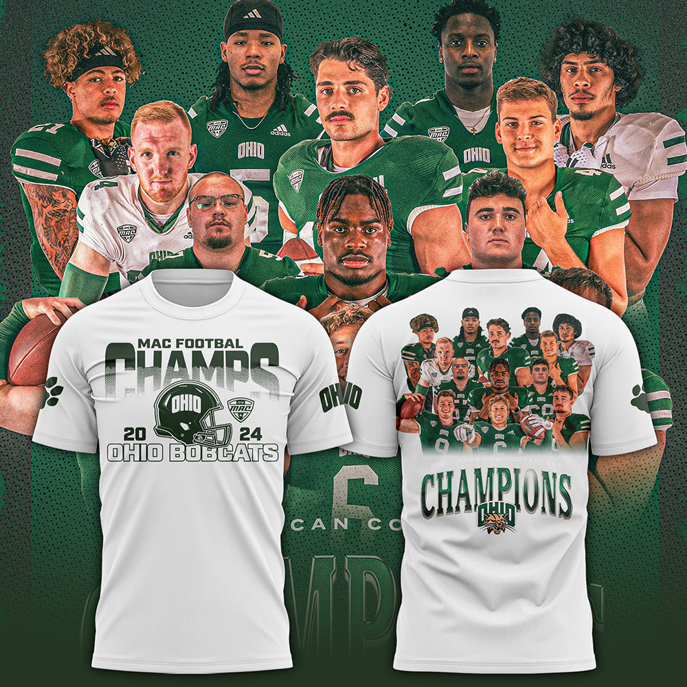 Ohio Bobcats football MAC Champions 2024 TShirt