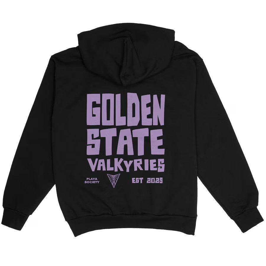 Unisex Playa Society Eclipse Black Golden State Valkyries Pullover Hoodie