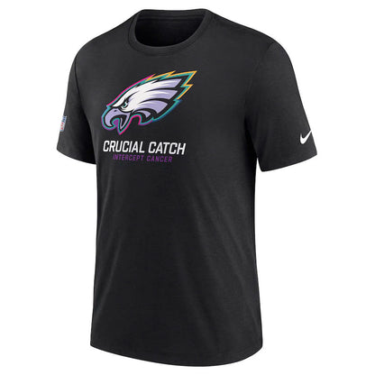 Men’s Philadelphia Eagles Black 2024 NFL Crucial Catch T-Shirt