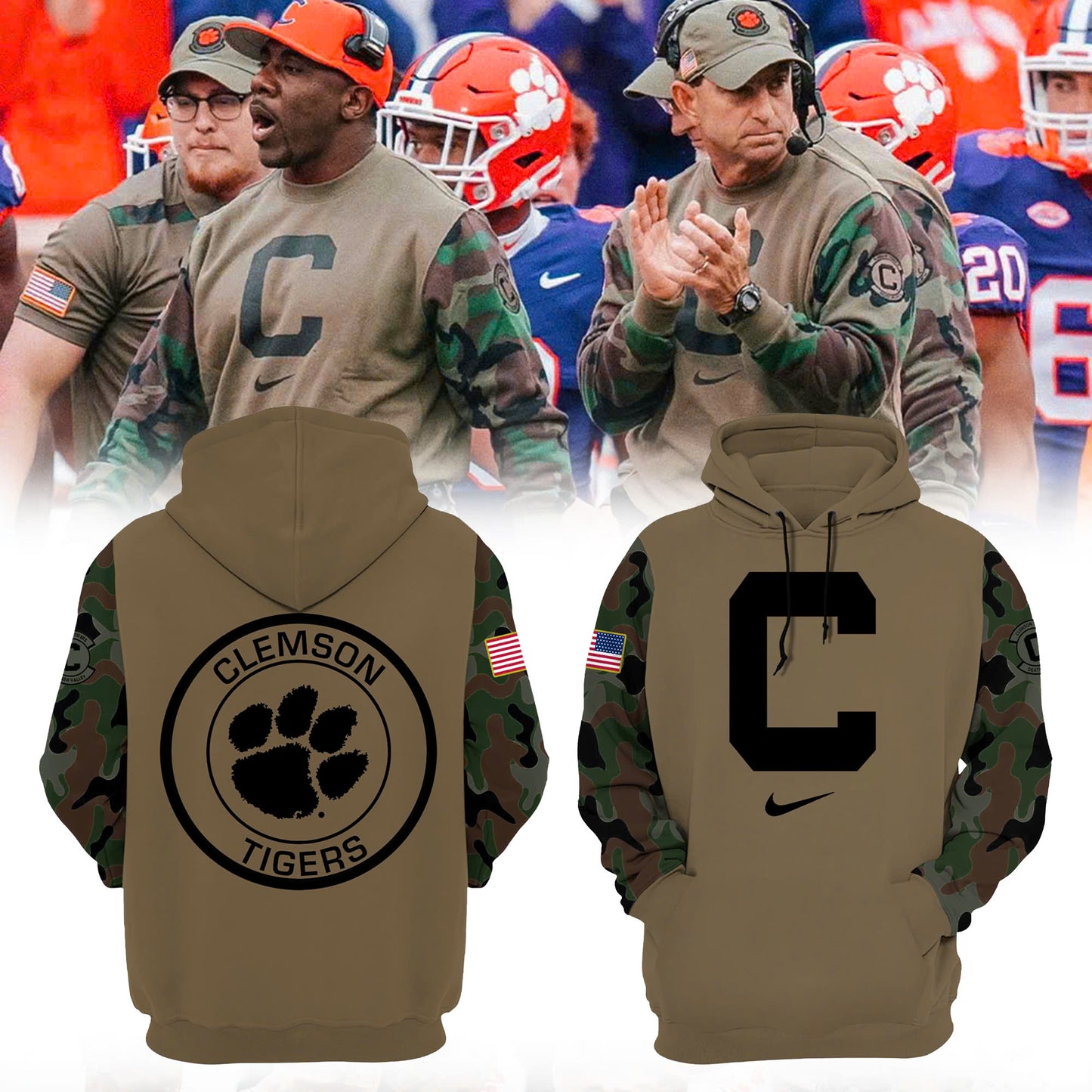 Special Edition Clemson Tigers Football Team Veterans Hoodie