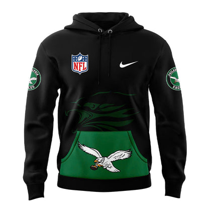 Men’s Black Philadelphia Eagles Throwback Hoodie