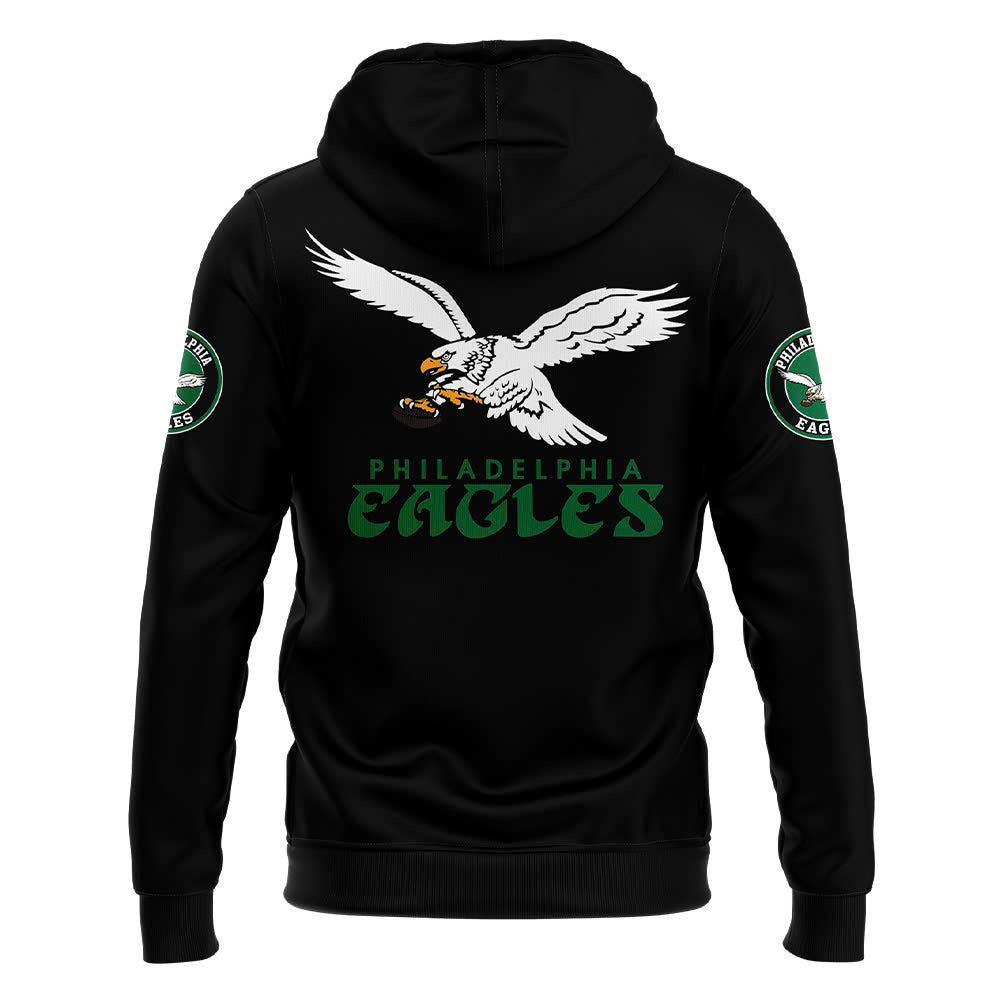 Men’s Black Philadelphia Eagles Throwback Hoodie