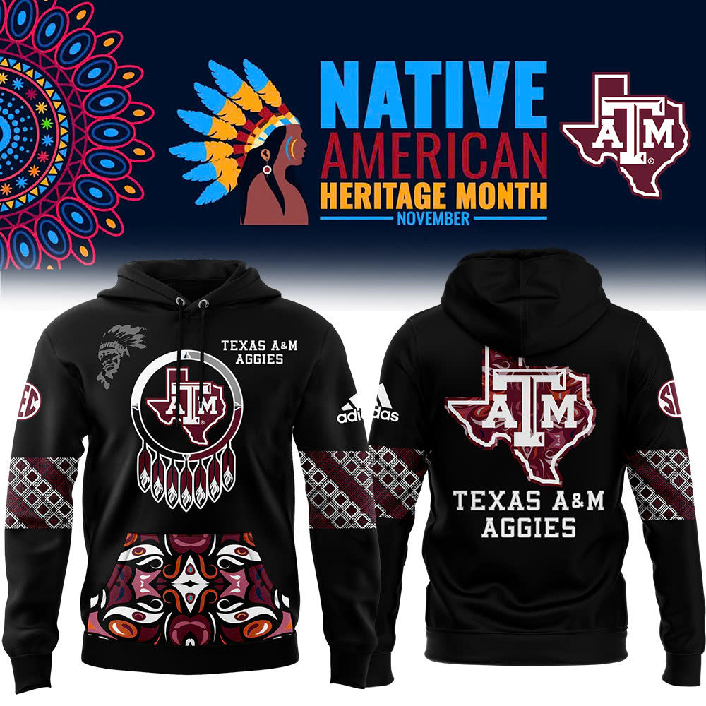 FULL TEAMS NCAA Football Nike 2024 Native American Heritage Month Premium Limited Pullover Hoodie Collection