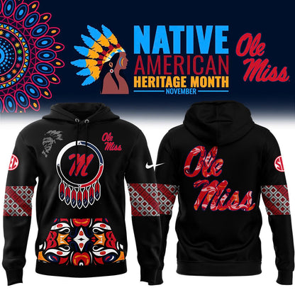 FULL TEAMS NCAA Football Nike 2024 Native American Heritage Month Premium Limited Pullover Hoodie Collection