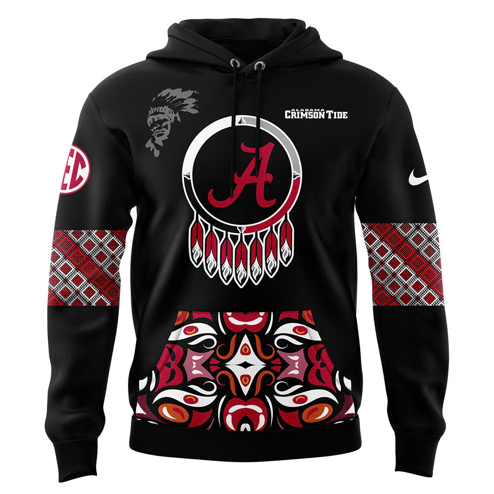 Alabama Crimson Tide 2024 Native American Heritage Month Premium Limited Pullover Hoodie