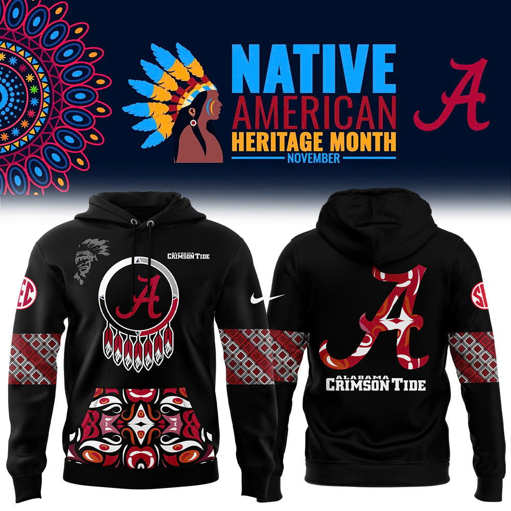 Alabama Crimson Tide 2024 Native American Heritage Month Premium Limited Pullover Hoodie