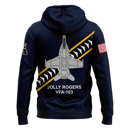 Jolly Rogers Navy Midshipmen football 2024 Hoodie