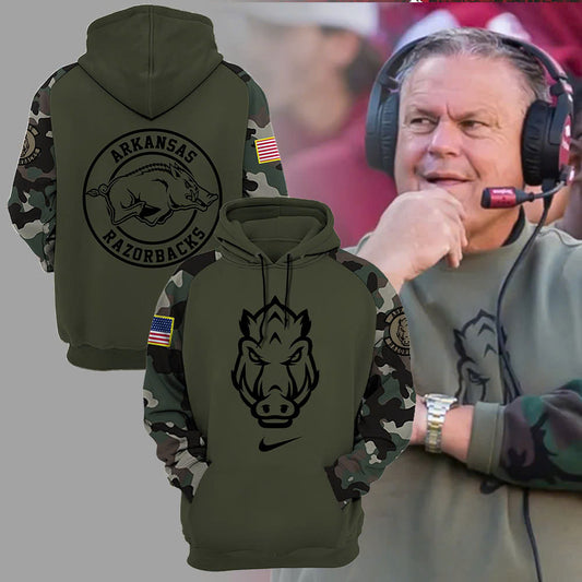 Arkansas Razorback Veterans Compo Hoodie