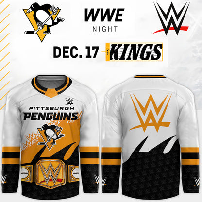 Pittsburgh Penguins x 2024 WWE Night Premium Limited Custom Jersey