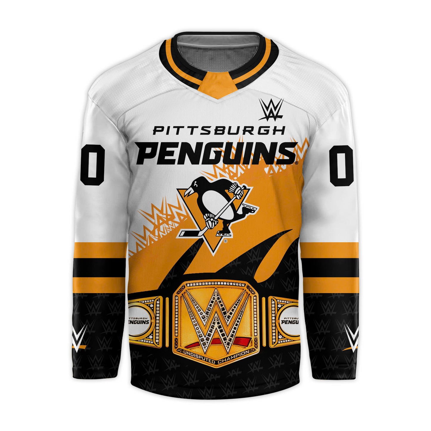 Pittsburgh Penguins x 2024 WWE Night Premium Limited Custom Jersey