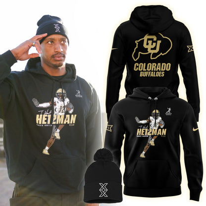 Colorado Buffaloes 2024 Travis Hunter He12man Premium Limited Pullover Hoodie