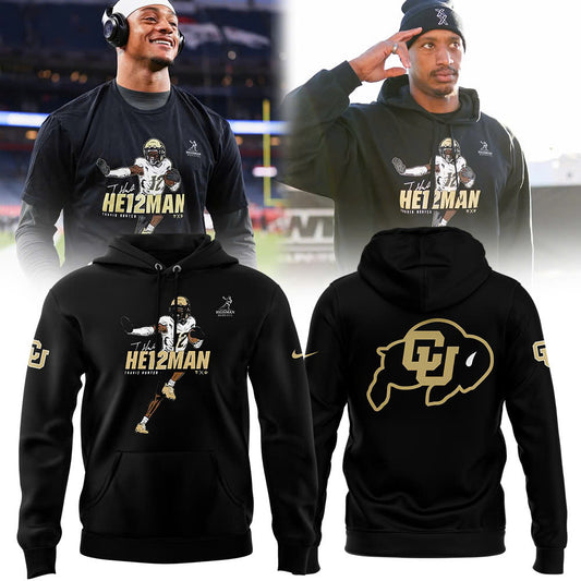 Colorado Buffaloes 2024 Travis Hunter He12man Premium Limited Pullover Hoodie