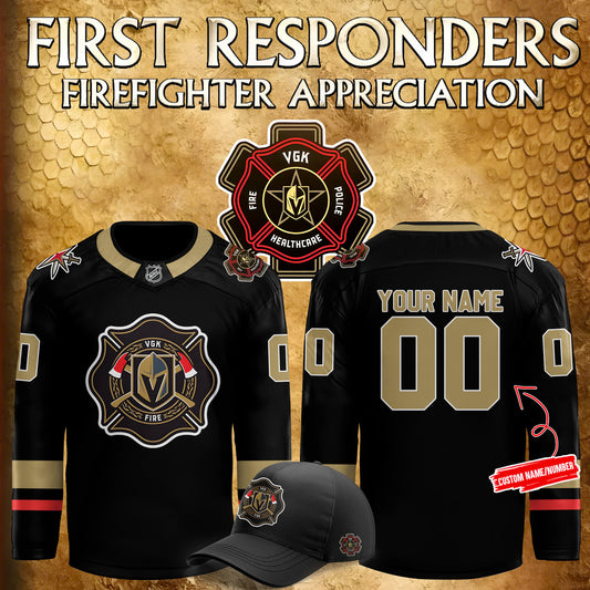 Vegas Golden Knights x 2024 Firefighter Appreciation Night Premium Limited Personalized Jersey