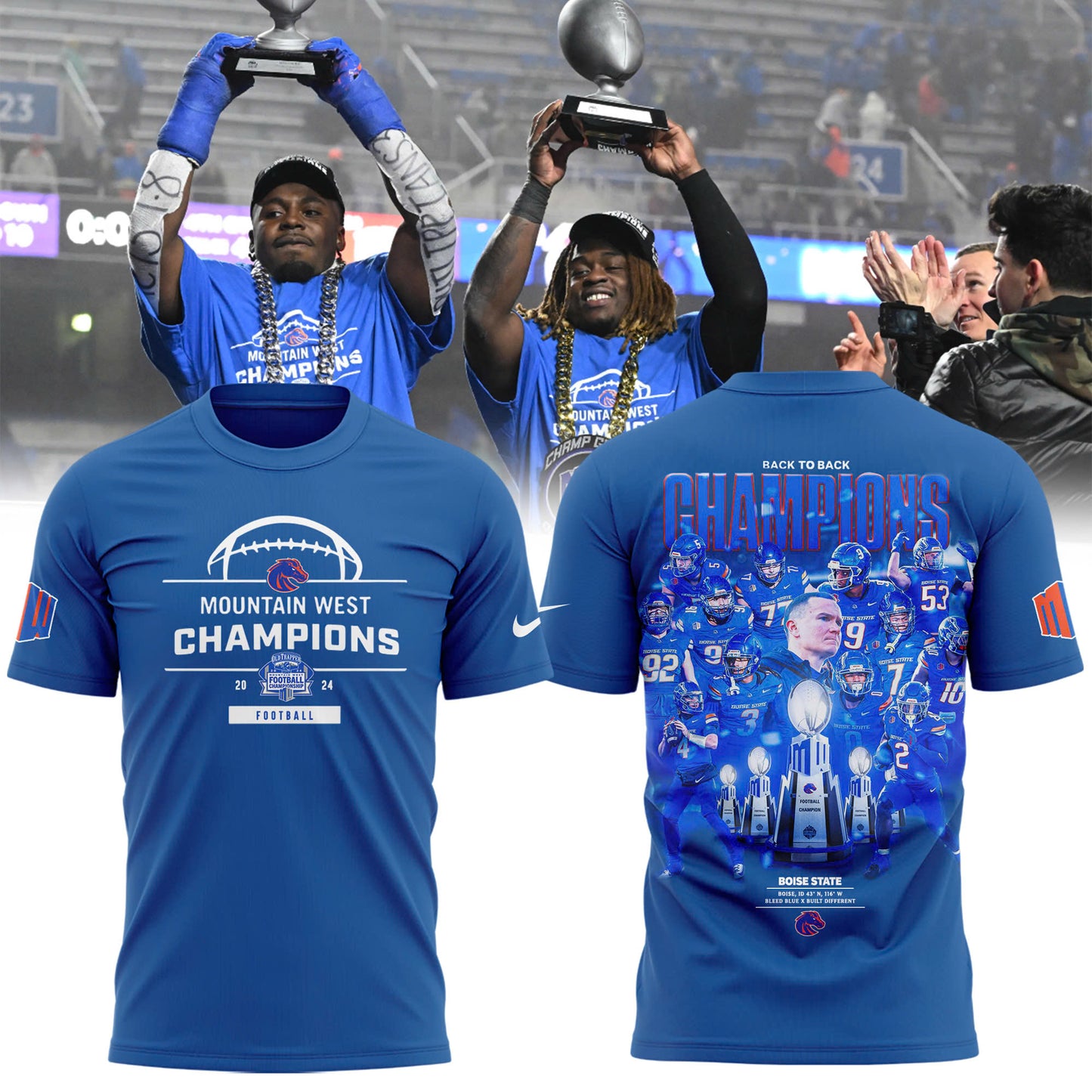 Boise State Football 2024 Mountain West Champions Premium Limited Tee