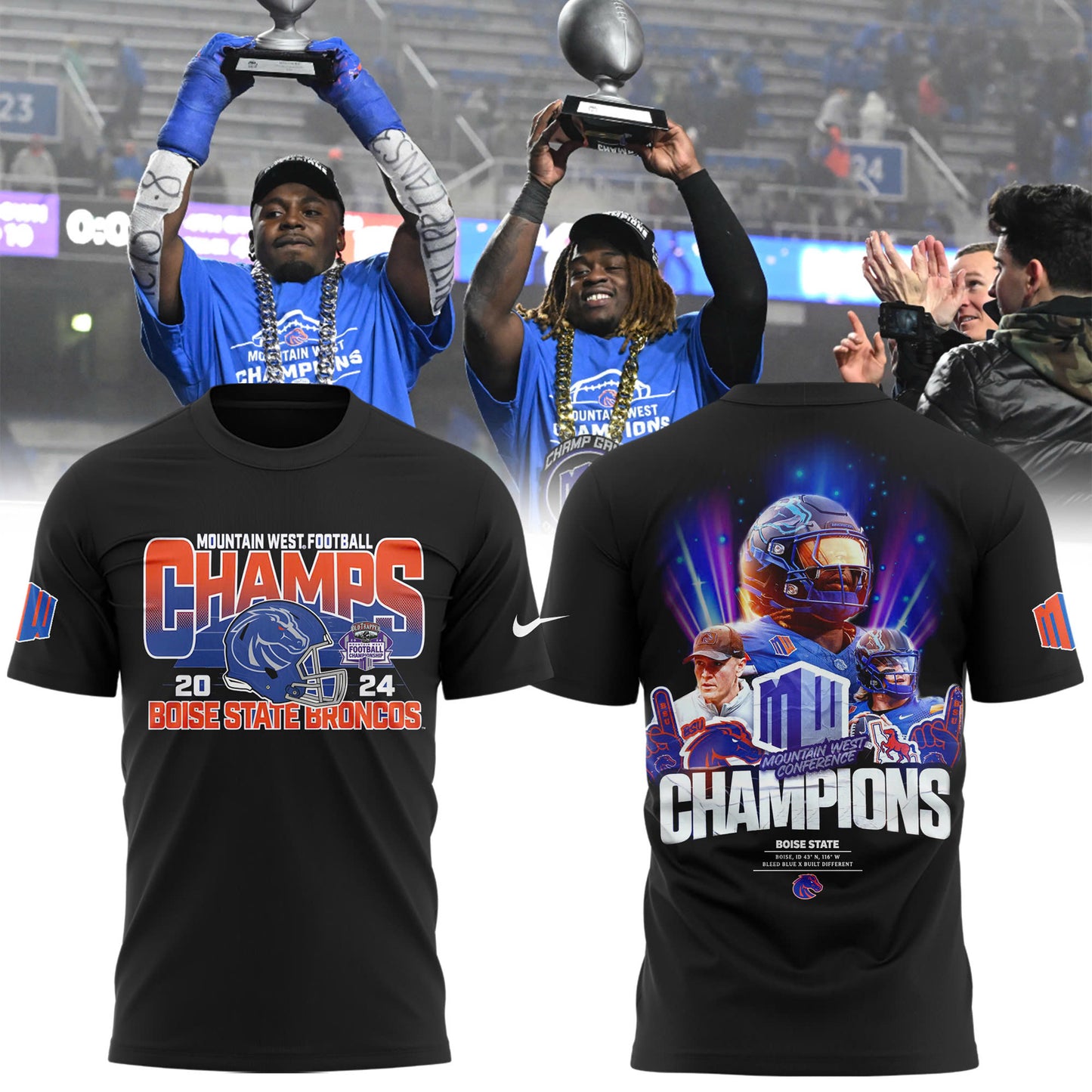 Boise State Football 2024 Mountain West Champions Premium Limited Tee