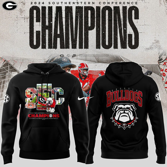 Georgia Bulldogs 2024 SEC Football Conference Champions Pullover Hoodie