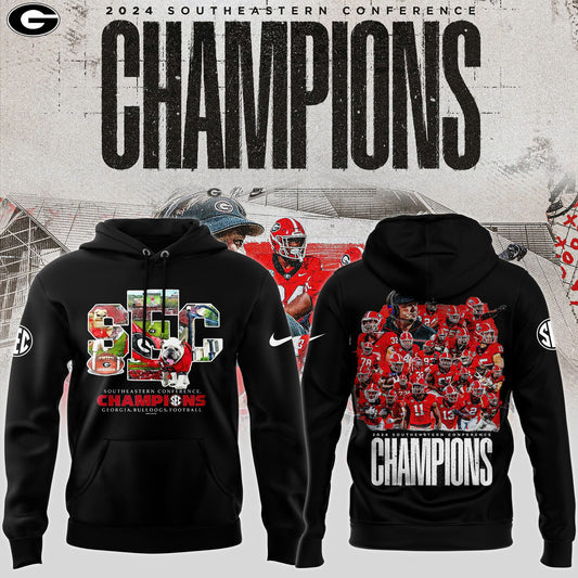 Georgia Bulldogs 2024 SEC Football Conference Champions Pullover Hoodie