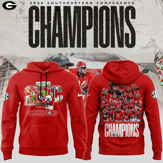 Georgia Bulldogs 2024 SEC Football Conference Champions Pullover Hoodie