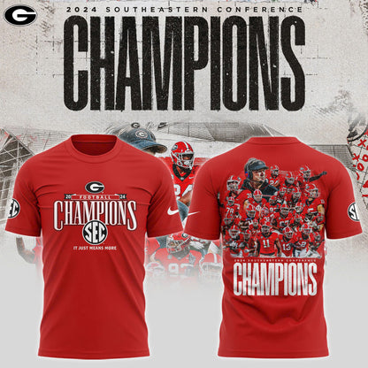 Georgia Bulldogs 2024 SEC Football Conference Champions TShirt