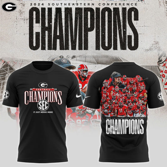 Georgia Bulldogs 2024 SEC Football Conference Champions TShirt