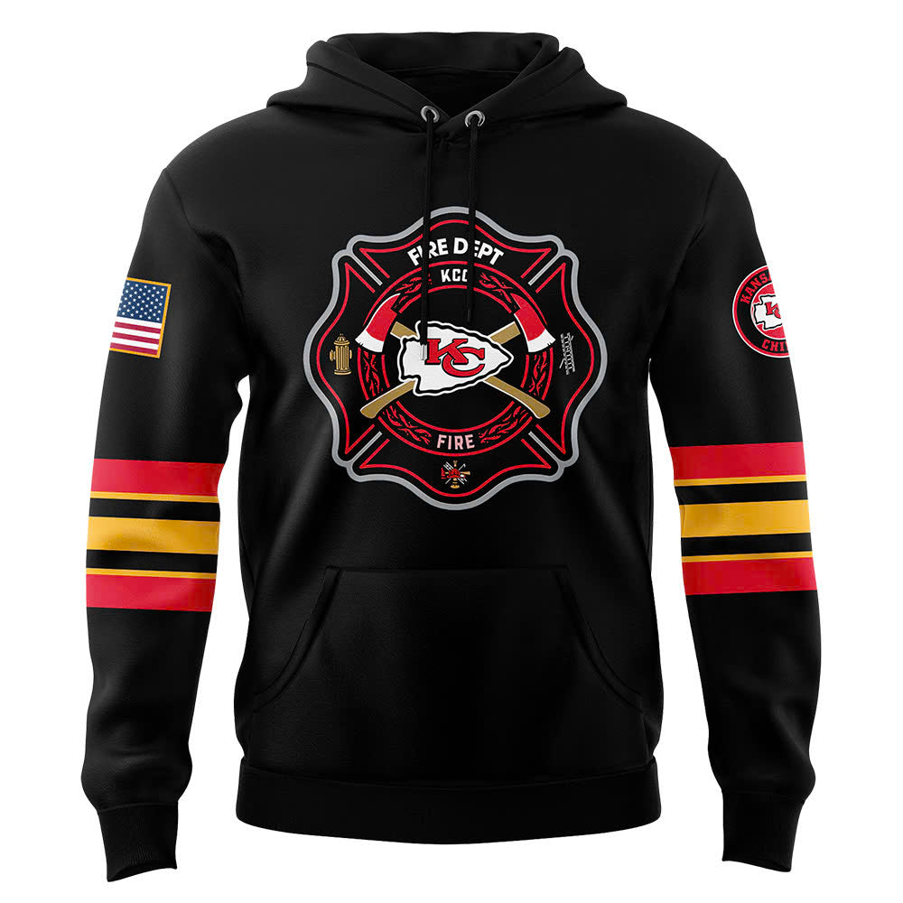 Kansas City Chiefs x 2024 Firefighter Appreciation Night Premium Limited Pullover Hoodie