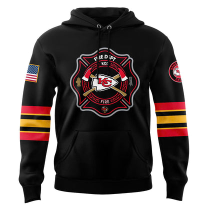 Kansas City Chiefs x 2024 Firefighter Appreciation Night Premium Limited Pullover Hoodie