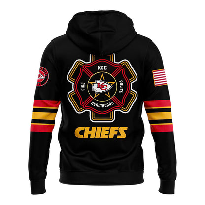 Kansas City Chiefs x 2024 Firefighter Appreciation Night Premium Limited Pullover Hoodie