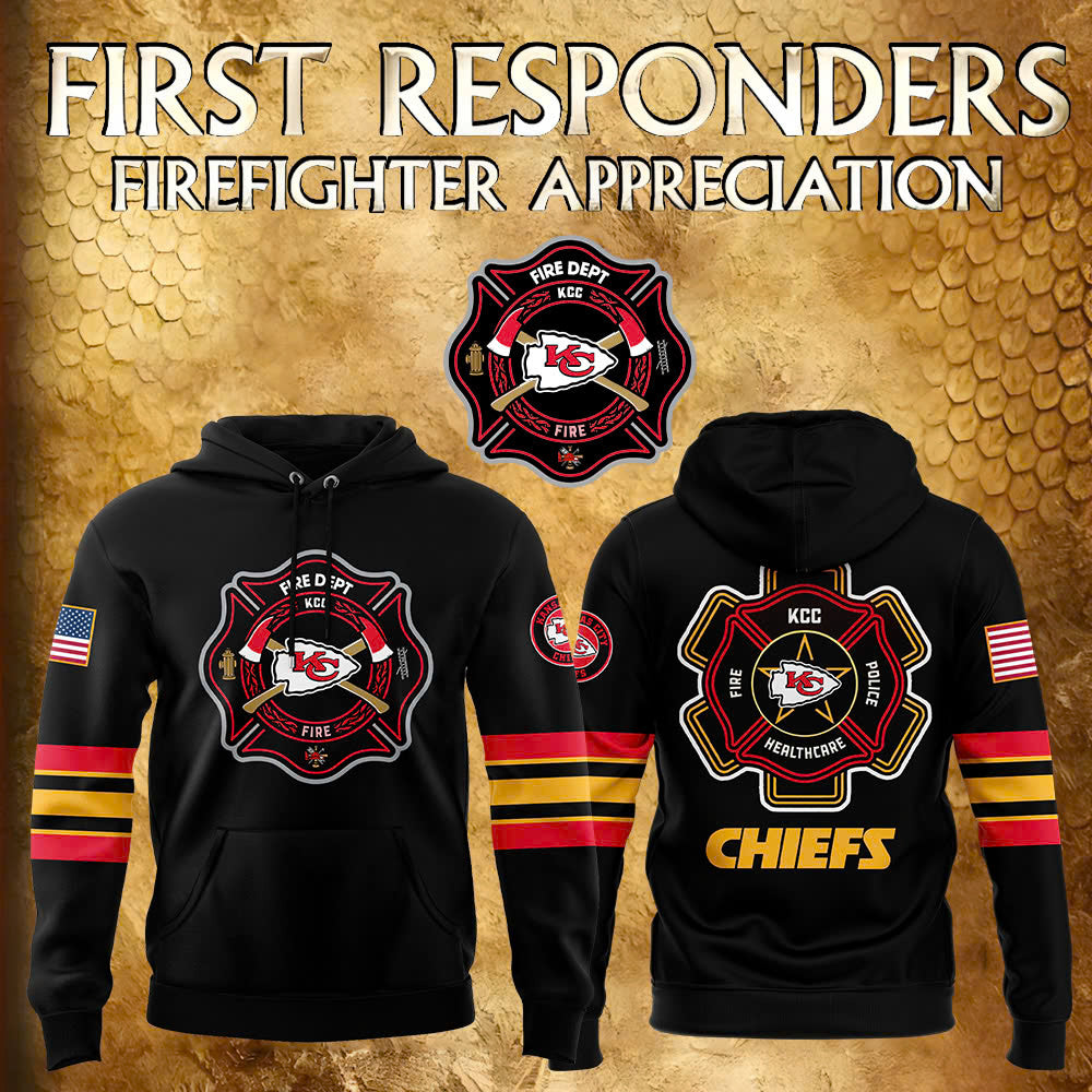 Kansas City Chiefs x 2024 Firefighter Appreciation Night Premium Limited Pullover Hoodie